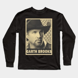 brown cream Garth Brooks Long Sleeve T-Shirt